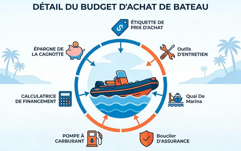 Détail du budget d'achat d'un bateau d'occasion